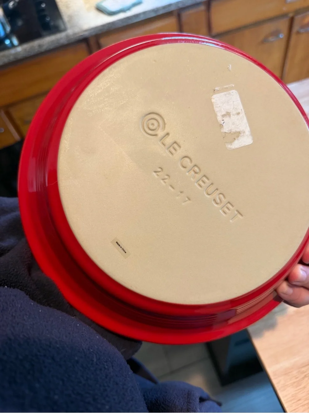 Le Creuset Red Stoneware Pie Dish with Eiffel Motif